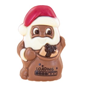 Schokoladen Hohlfigur Santa " Feliz" Sortiment