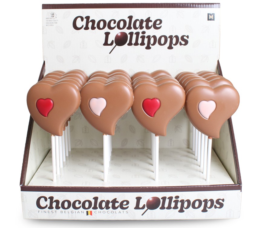 Schokoladen Lollie Valentin Herz