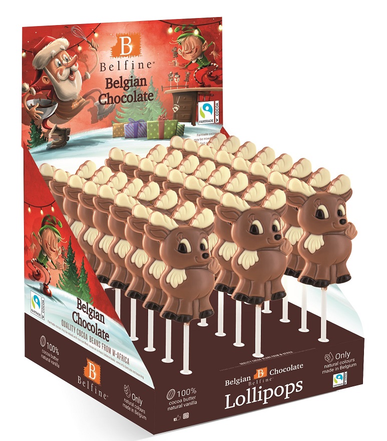 Schokoladen-Lollie Weihnachtelch "Reni" 