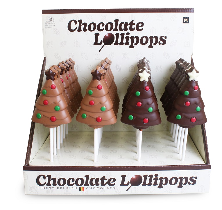 Schokoladen-Weihnachts-Lollie "Weihnachtsbaum" 
